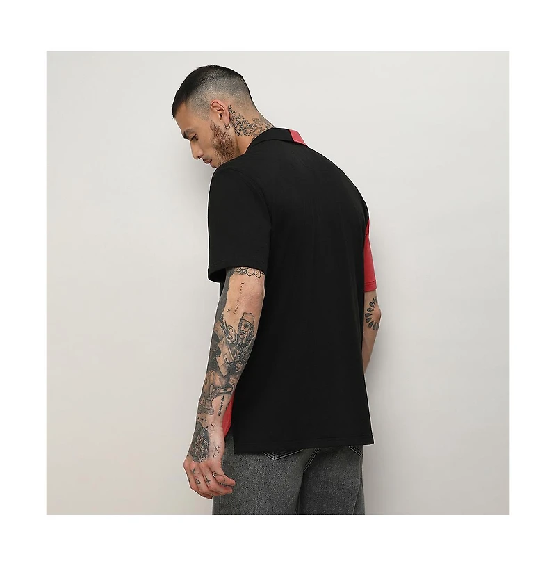 Campus Sutra Men's Crimson Red & Jet Black Maxi Checkers Shirt