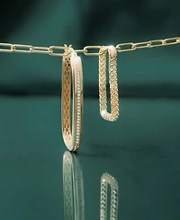 Audrey by Aurate Lattice Rectangular Hoop Earrings in Gold Vermeil, Created for Macy's