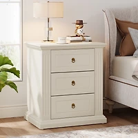 Tribesigns 3-Drawer Nightstand, Wood Night Stand with Storage Drawers, Modern Bedside Table Side End Table for Bedroom