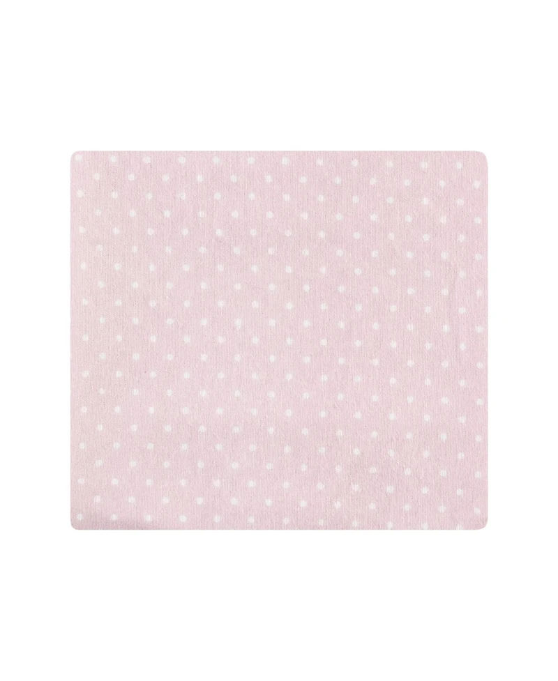 Hudson Baby Girls Seven-Piece Cotton-Poly Flannel Infant Swaddles & Wraps