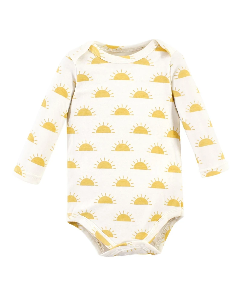 Hudson Baby Cotton Long-Sleeve Bodysuits 5-Pack