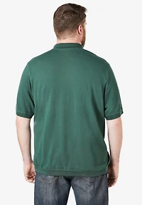 KingSize Big & Tall No Tuck Pocket Shrink-Less Cotton Polo Shirt