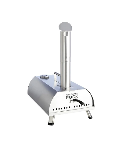 Wolfgang Puck Outdoor Pizza Oven, Durable Stainless Steel, Portable Pizza Oven, Compact Storage, Pellet Pizza Oven