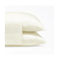 Cariloha Classic 2-Piece Twill Pillowcase Set | Ivory | King | Viscose Material | Allergy Resistant, Thermal-Regulating & Extra soft