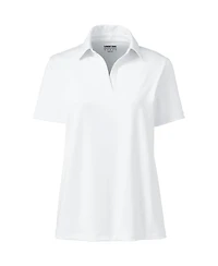 Lands' End Women's Short Sleeve Rapid Dry Sport Neck Polo Shirt