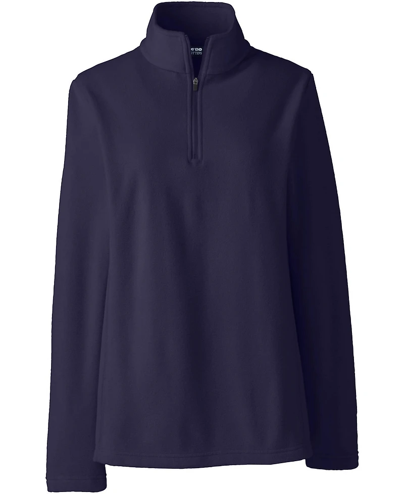 Lands' End Women's Thermacheck 100 Fleece Quarter Zip Pullover Top