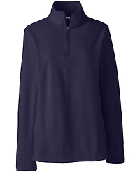 Lands' End Women's Thermacheck 100 Fleece Quarter Zip Pullover Top
