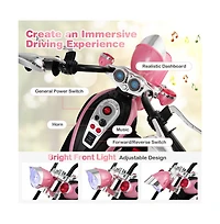 6V Powered Toddler 3-Wheel Motorbike Ride On Toy with Horn and Headlight