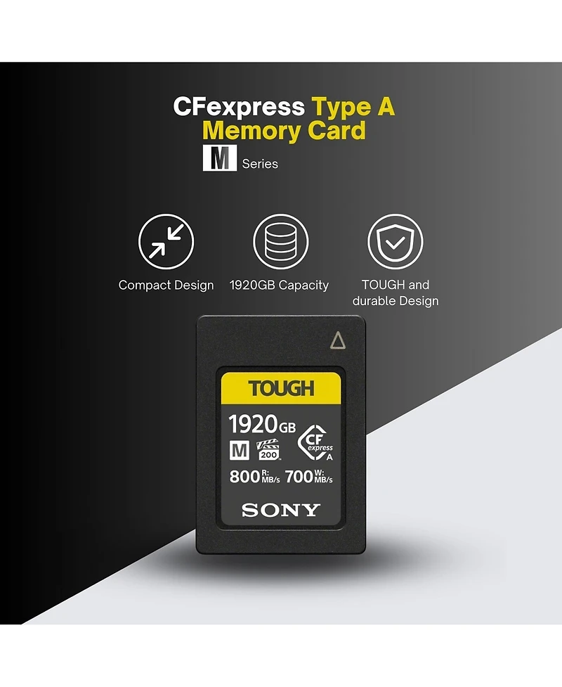 Sony M Series 1920GB CFexpress Type A Tough Memory Card with Memory Card Reader
