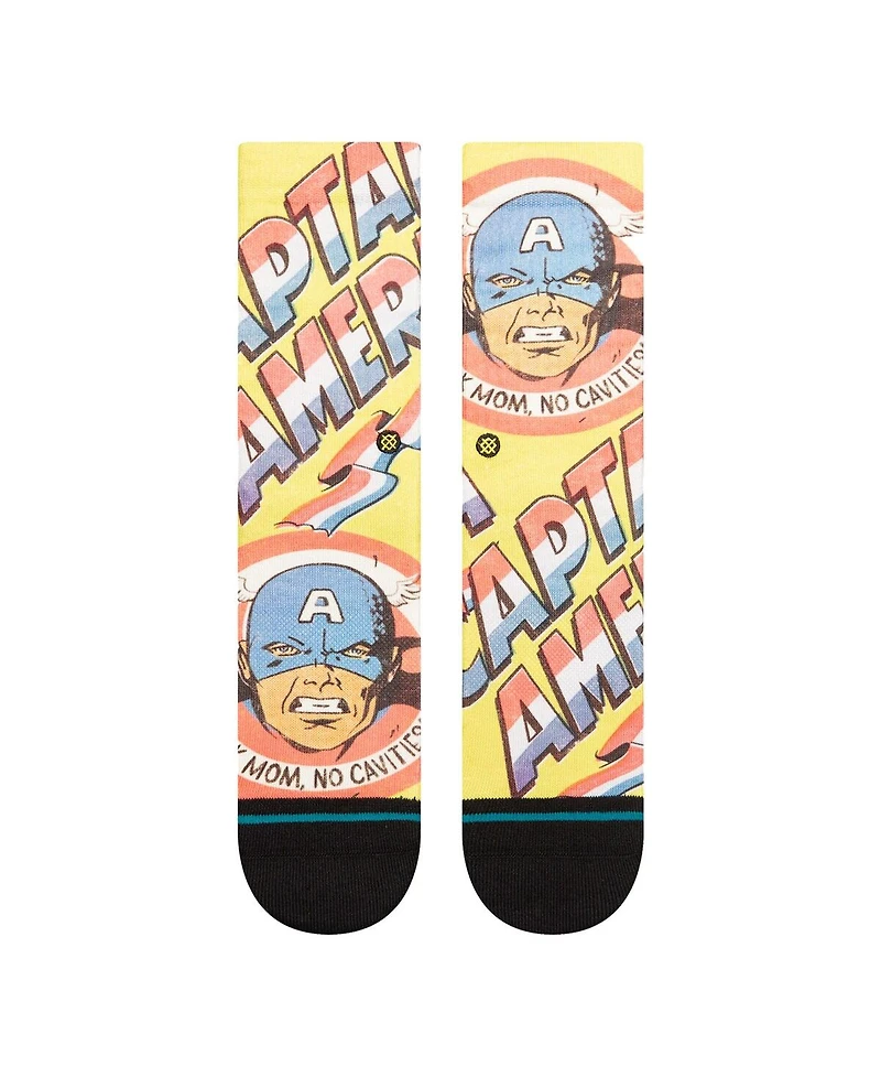 Stance Big Boys and Girls Yellow Marvel Crew Socks