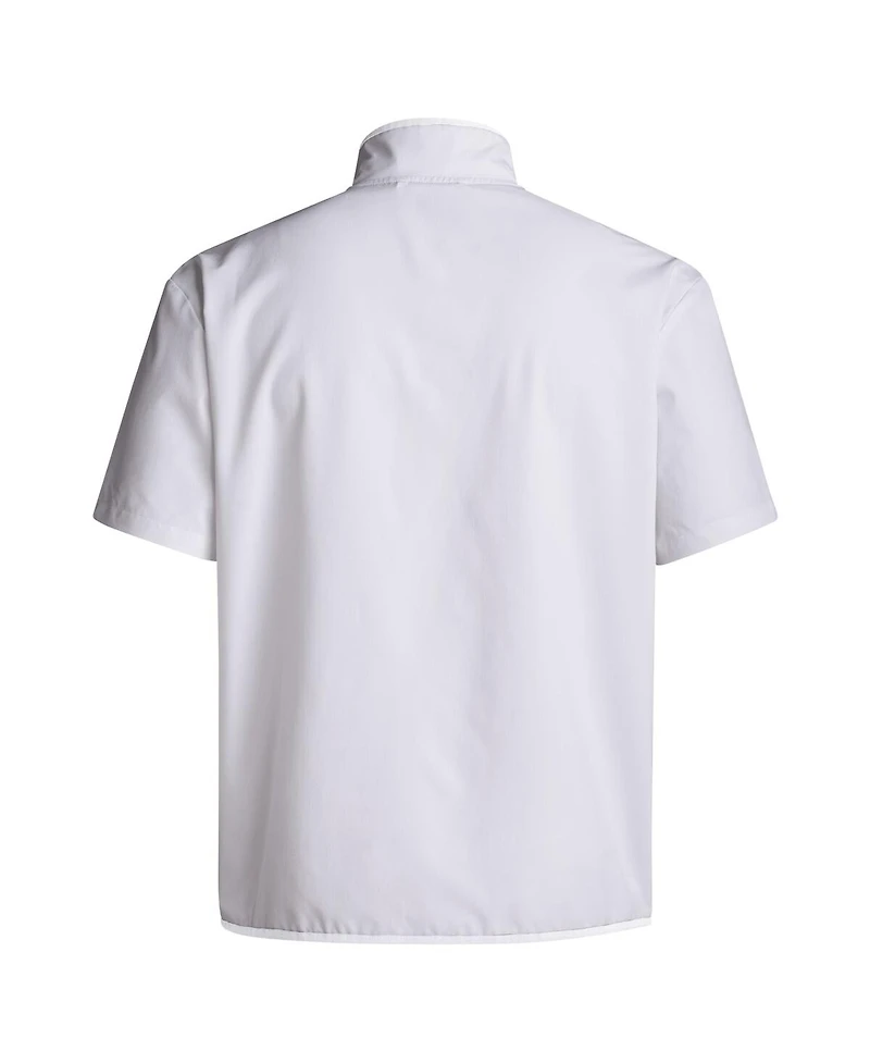 Adidas Men's White Nebraska Huskers Coaches Sideline Half-Zip Short Sleeve Jacket