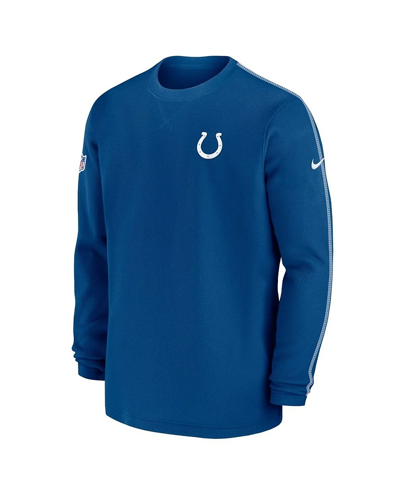 Nike Men's Royal Indianapolis Colts 2024 Sideline Coaches Long Sleeve Top