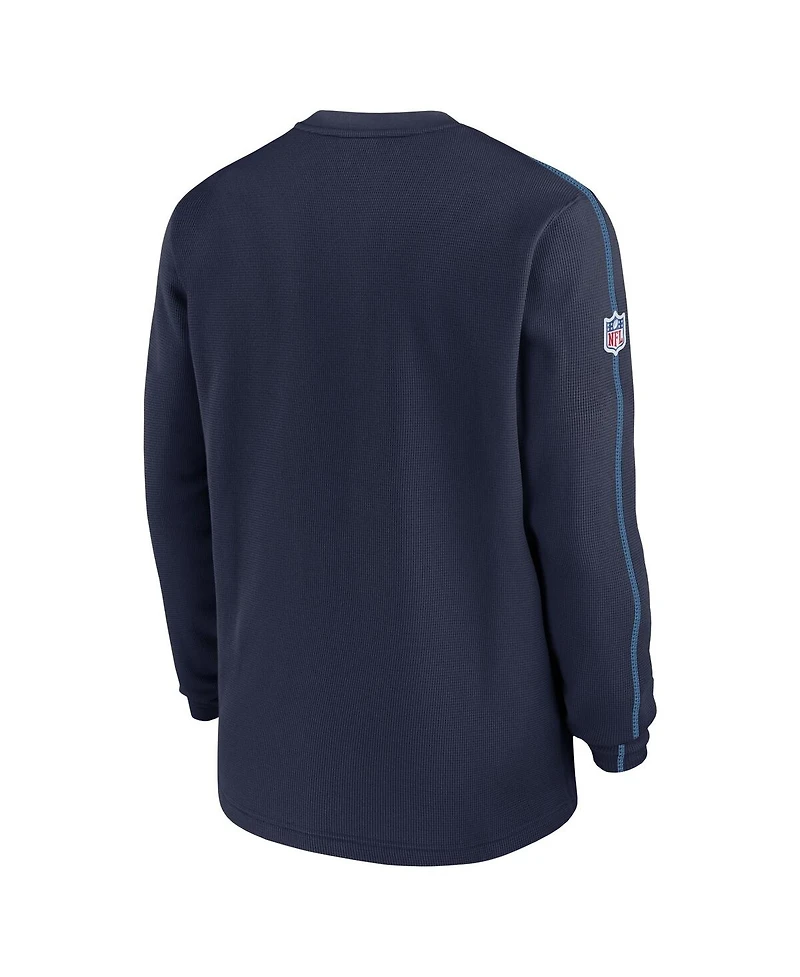 Nike Men's Navy Tennessee Titans 2024 Sideline Coaches Long Sleeve Top