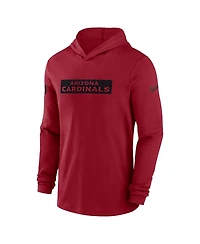 Nike Men's Cardinal Arizona Cardinals Sideline Hoodie Performance Long Sleeve T-Shirt