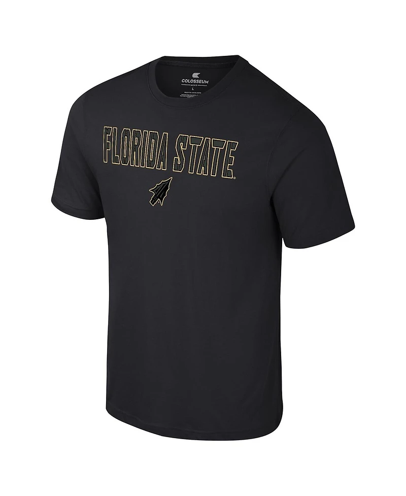 Colosseum Men's Black Florida State Seminoles Color Pop Active Blend T-Shirt