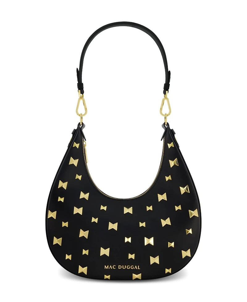 Gold Plated Hardware Leather Hobo Bag