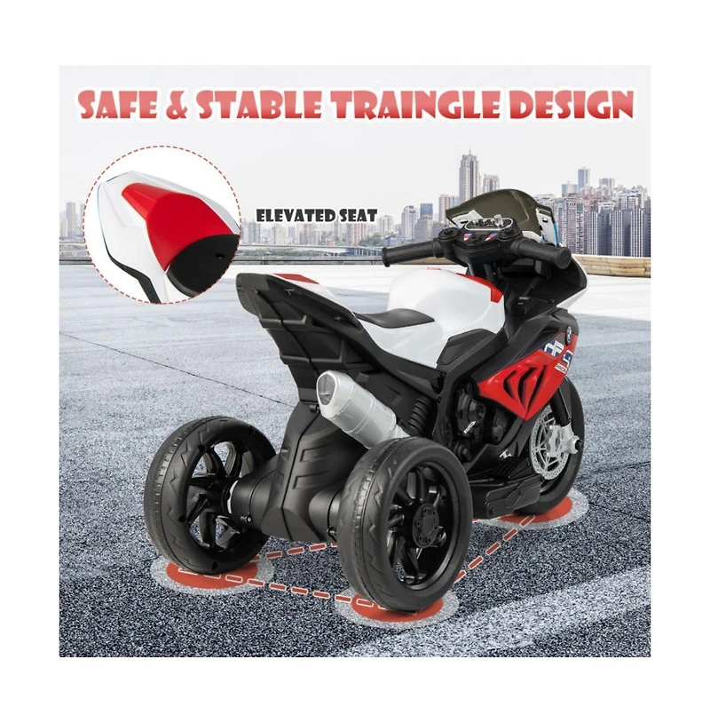 12V Licensed Bmw Kids Motorcycle Ride-On Toy for 37-96 Months Old Kids