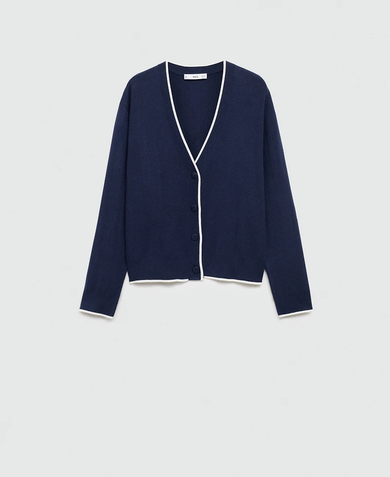 Mango Women's Contrasting Finish Cardigan
