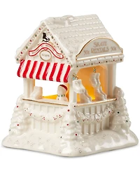 Lenox Mistletoe Village Skate Rink Lit Figurine, Exclusively at Macy's