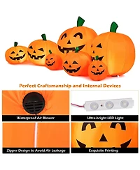 Givimo 7.5 Feet Halloween Inflatable 7 Pumpkins Patch with Led Lights