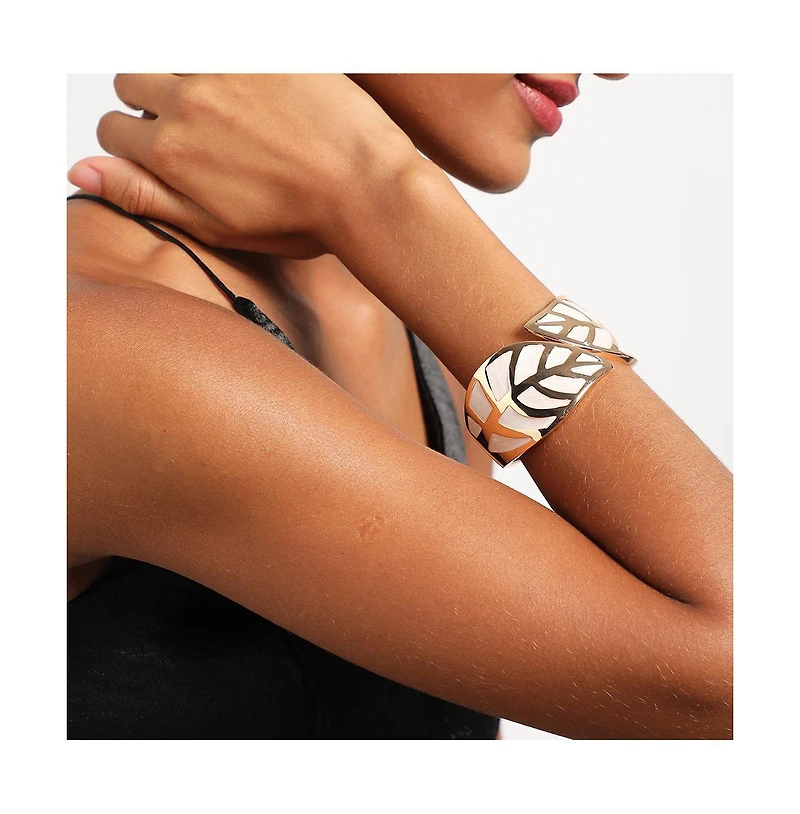 Sohi Women's Foliage Statement Bracelet