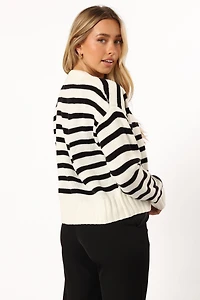 Petal and Pup Women's Kallen Button Front Striped Cardigan