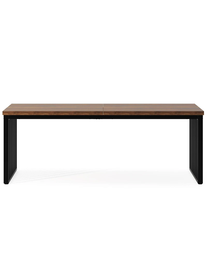 Tribesigns 6.56 ft Conference Table, Large Rectangle Meeting Seminar Table, Industrial Long Business Table for 6-8 People (without Chair)