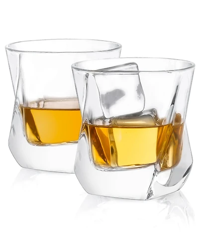 JoyJolt Aurora Whiskey Glasses, Set of 2