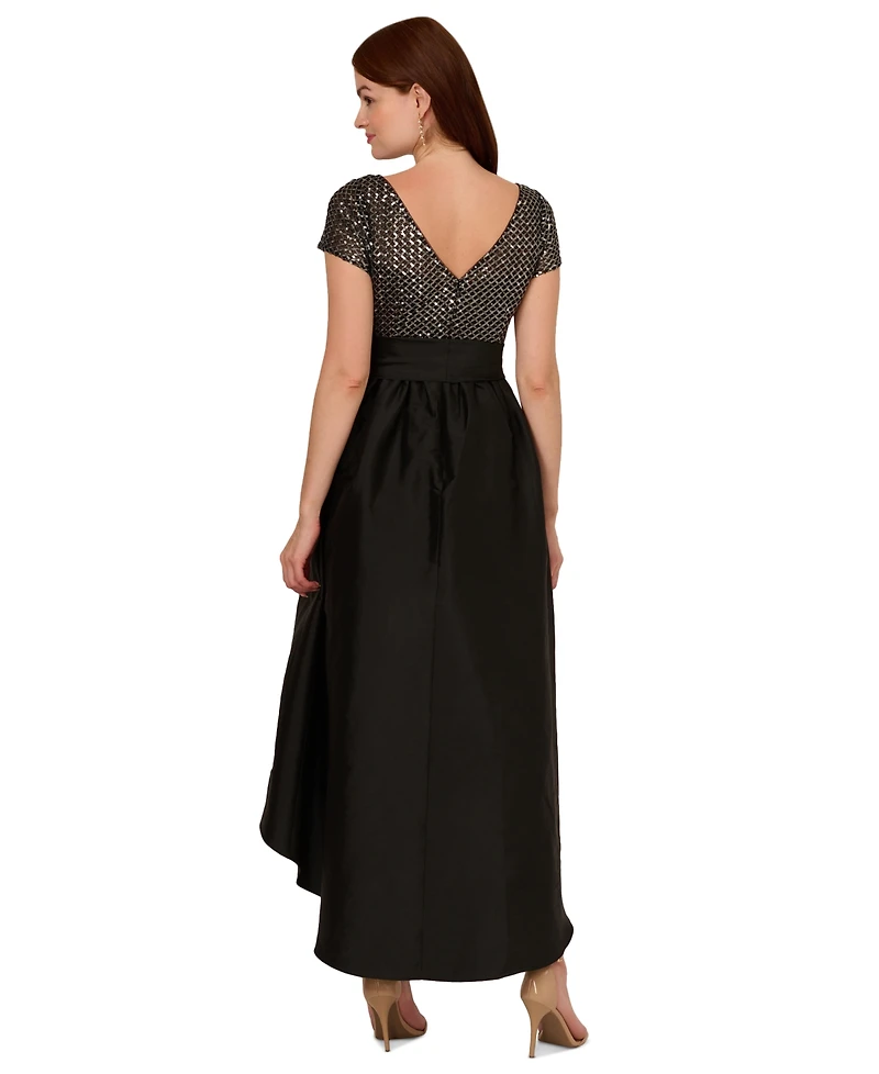 Adrianna Papell Women's Sequin High-Low Dress