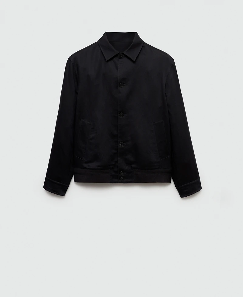 Mango Men's Linen Blend Jacket