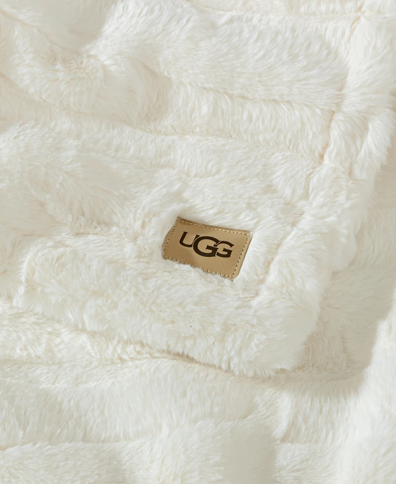 Ugg Valor Textured Faux Fur Throw, 50" x 70"