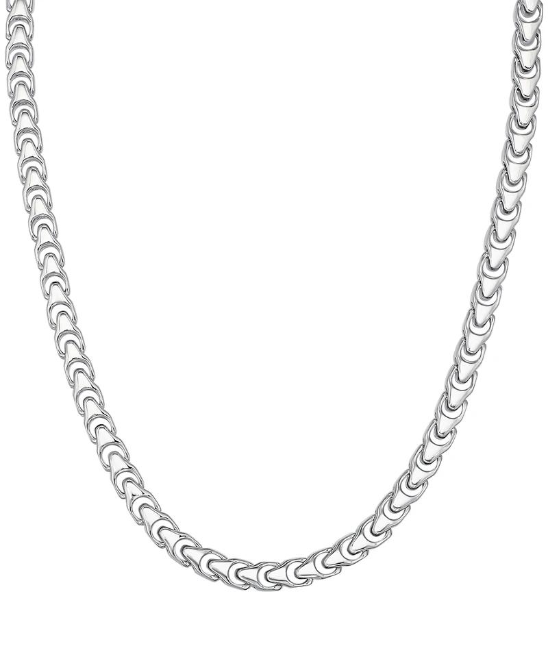 Bulova Marc Anthony Men's Polished Link 22" Chain Necklace in Sterling Silver-Plate, BVC1062-wsna