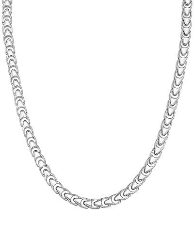 Bulova Marc Anthony Men's Polished Link 22" Chain Necklace in Sterling Silver-Plate, BVC1062-wsna