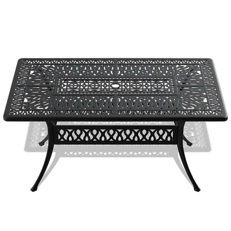 Streamdale 6-Person Rectangular Outdoor Aluminum Patio Dining Table