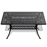 Streamdale 6-Person Rectangular Outdoor Aluminum Patio Dining Table