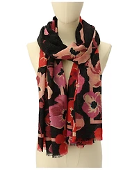 Kate Spade New York Women's Fall Poppies Wool Oblong Scarf
