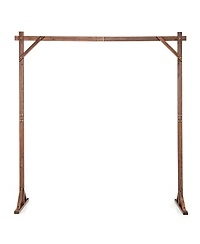 Slickblue Wooden Wedding Arch Solid Wood Arbor Backdrop Stand for Wedding Ceremony-Square