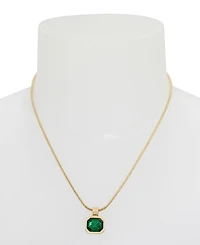 Steve Madden Faux Stone Gem Pendant Necklace