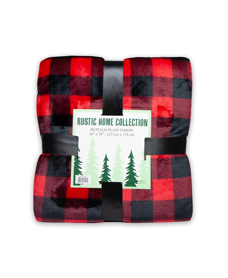Arkwright Home Arkwright Rustic Home Buffalo Plaid Throw Blanket, 50x70, Color Options