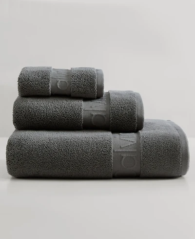 Calvin Klein Iconic Cotton Terry 3 Piece Bath Towel Set