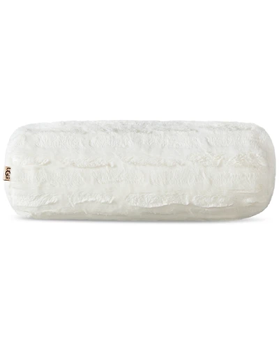 Ugg Valor Carved Faux-Fur Bolster Decorative Pillow, 8" x 26"