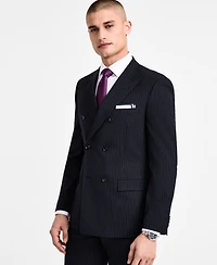 Alfani Men's Slim-Fit Pinstripe Double-Breasted Suit Jacket, Created for Macy's