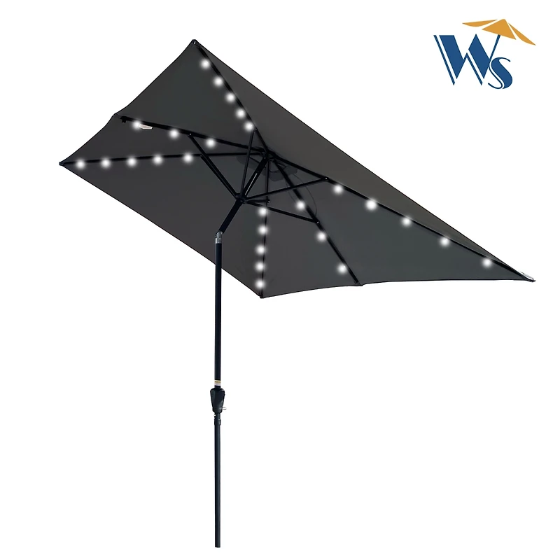 Streamdale 10' x 6.5' Solar Led Patio Umbrella