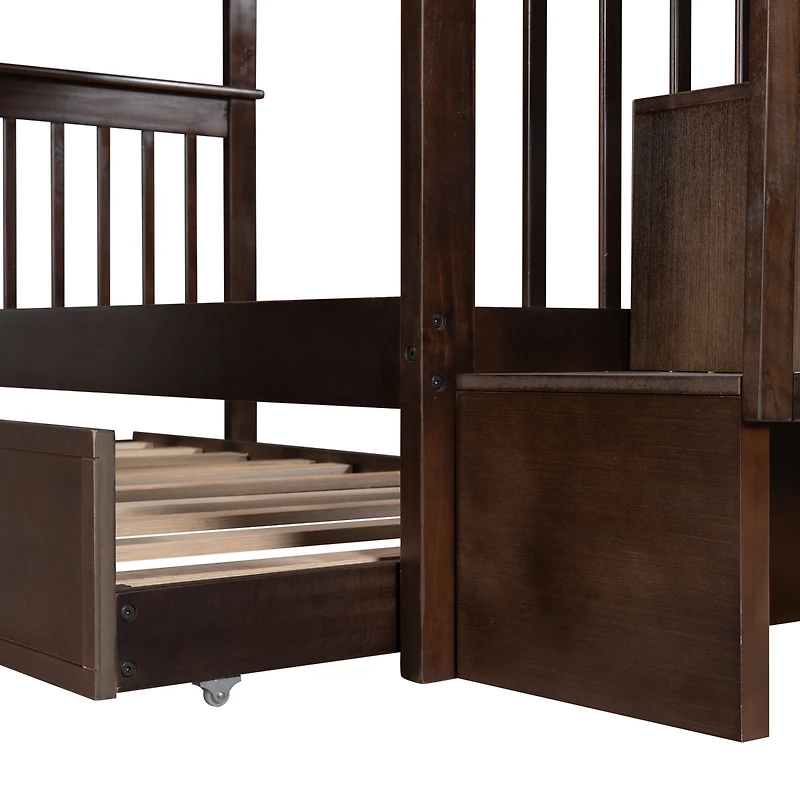 Streamdale Stairway Bunk Bed with Twin Trundle