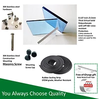 Streamdale Furniture 47" x 34" Polycarbonate Awning Canopy