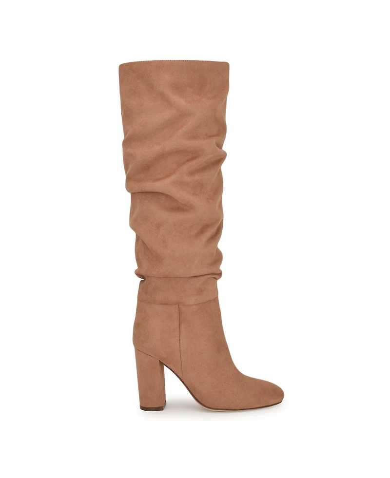 Nine West Women's Magnett Block Heel Slouchy Knee High Boots