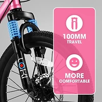 Streamdale Furniture 20" Kids Bike: 7-Speed, Disc Brake, Front Suspension