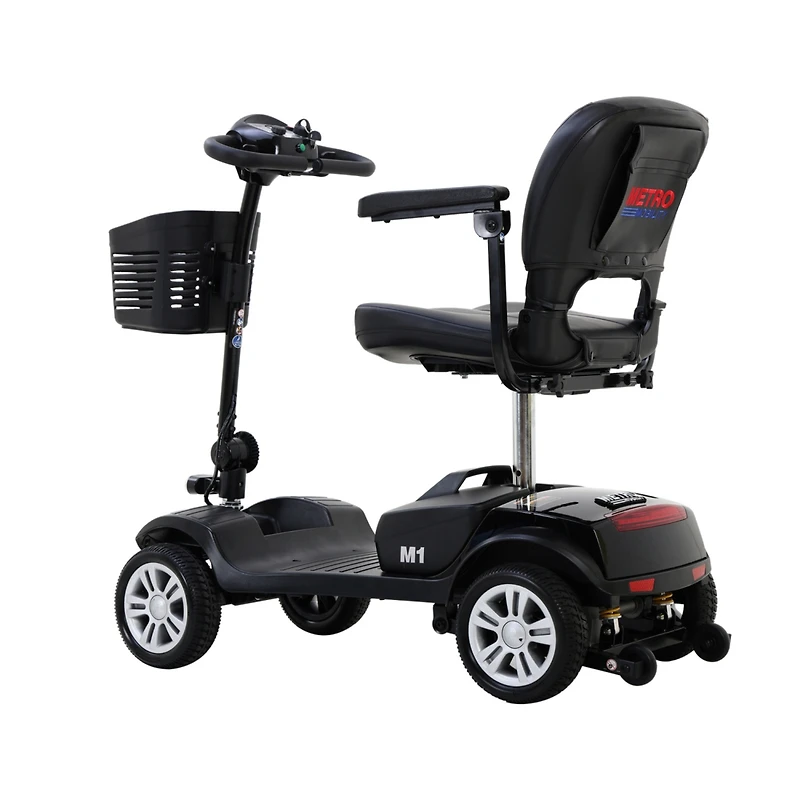 Streamdale Furniture Compact Travel Mobility Scooter: 300W Motor, 300lbs Capacity, Gloss Black
