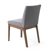 Streamdale Comfortable and Stylish Gray Linen Blended Fabric Dining Chairs
