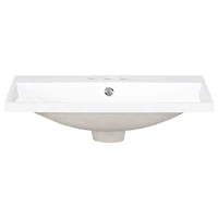 Streamdale 24" Ceramic Vanity Top, White Basin, 3-Faucet Holes
